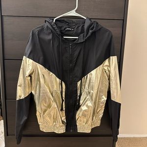 Black/Metallic Gold Lightweight Jacket